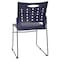Flash Furniture 881 lb. Capacity Navy Sled Base Stack Chair RUT-2-NVY-BK-GG - alternate 3